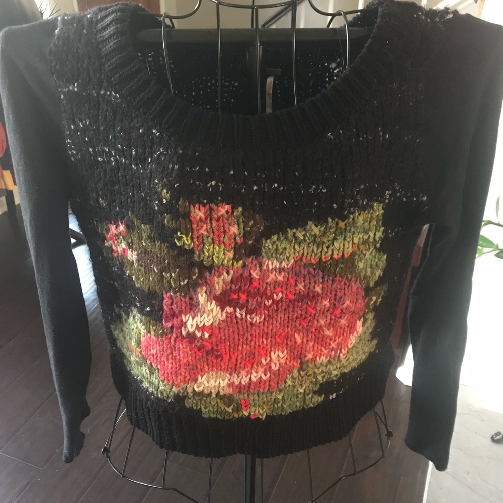Free People crop sweater.